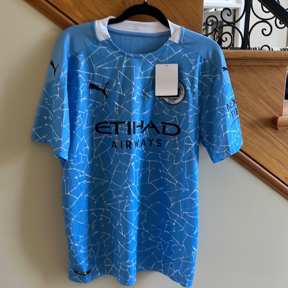 PUMA Soccer Manchester City Authentic Home Jersey 2020/21 Sz Large New with Tags